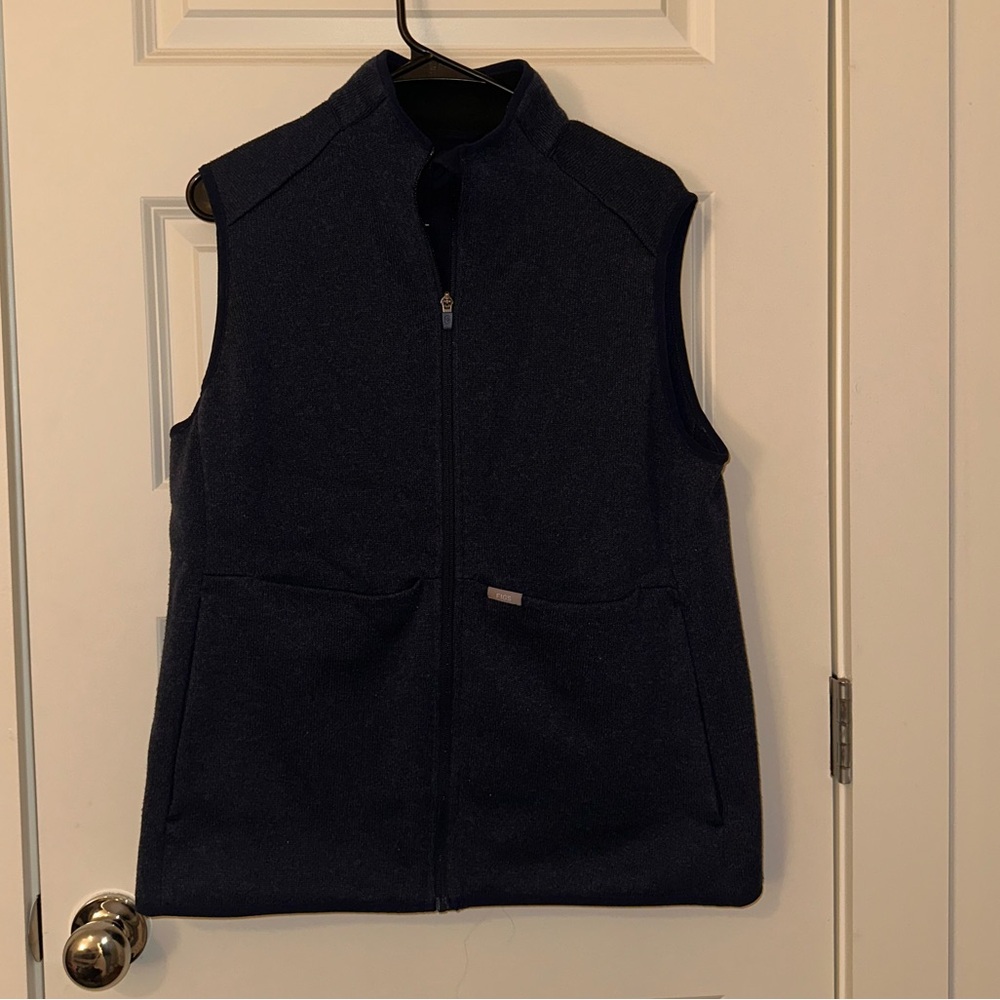 Figs On-Shift Sweater Knit Vest **Navy Blue**